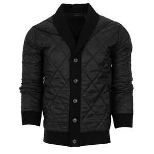 Men's Greyson X-Lite Black Quilted Cardigan